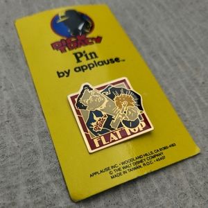 Vintage 1990 Disney's Dick Tracy "Flat Top" Gold & Enamel Pin